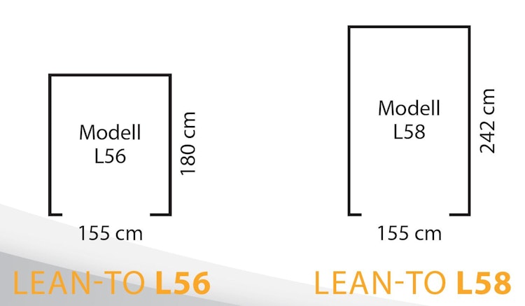 Globel Anlehn-Metallgerätehaus Wandzierde Lean-To L56 - L58