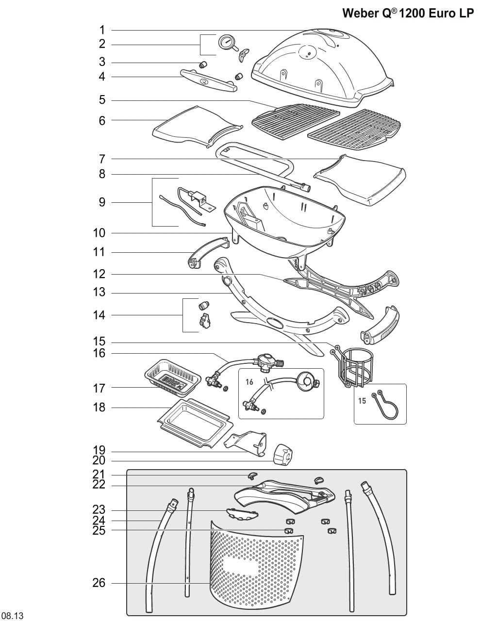 Grill Griddle Grate for Weber Q300, Q320, Q3000, Q3100, Q3200 Series GAS Grills, Weber 6506 BBQ Grill Replacement Parts