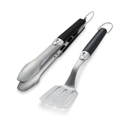 Weber 2-teiliges Premium Grillbesteck Set Edelstahl Kompakt (6645)