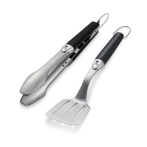 Weber 2-teiliges Premium Grillbesteck Set Edelstahl Kompakt (6645)