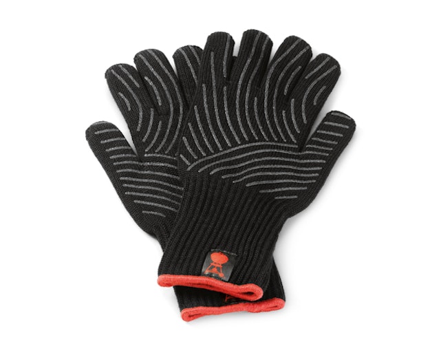 Weber Grillhandschuh-Set - mit Silikon- Griffflächen, Schwarz (S/M)