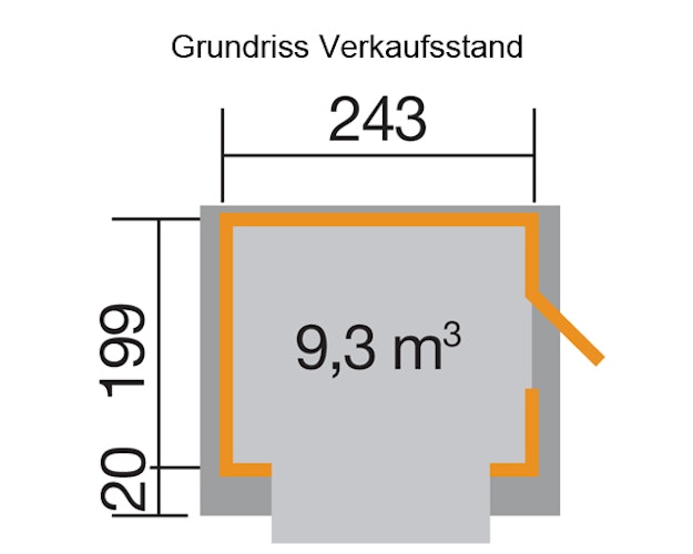 Weka 19 mm Marktstand Verkaufshaus 221 Bild