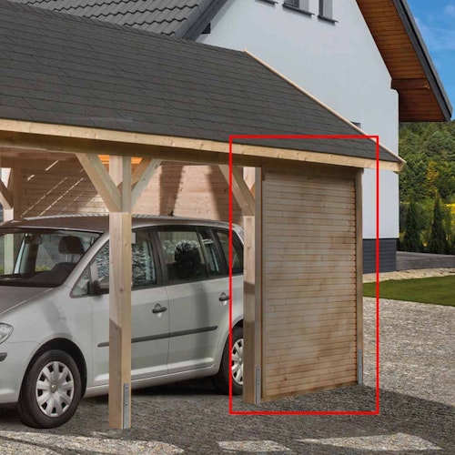 Weka Seitenwandelement für Einzelcarport 614/615 Leimholz Flach- und Satteldach