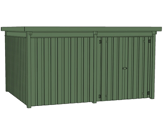 Weka 20 mm Flachdachschuppen Lagerhaus 607 4