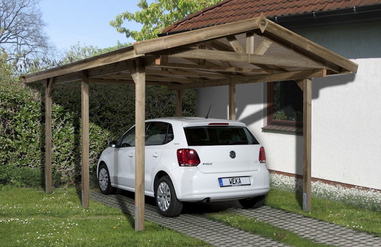 Weka Satteldachcarport 611 inkl. gratis H-Pfostenanker im Wert von 149,99 €  