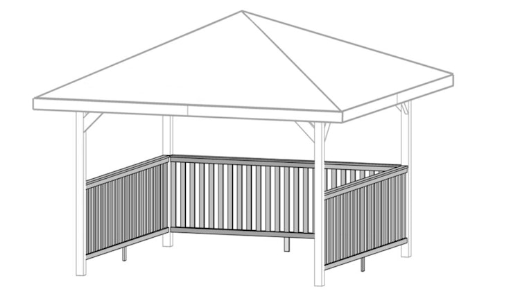 Weka Brüstungsgeländer-Set für Gartenoase 651 + 651A Bild