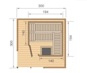 Vorschaubild Weka Design-Saunahaus 412 inkl. Elementsauna 44/68 mm inkl. gratis Sauna-Set im Wert von 240,40 € (10-teilig)