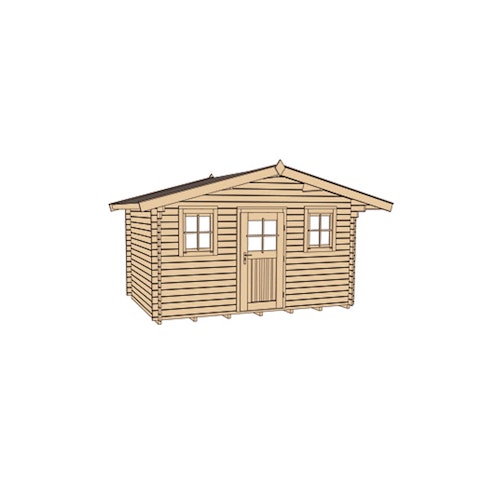 Weka 45 mm Weekendhaus 138 mit Vordach (60 cm)
