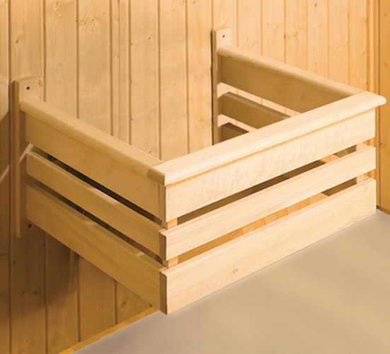 Weka Blockbohlen Saunahaus Kurikka inkl. Elementsauna 28/68 mm inkl. gratis Sauna-Set im Wert von 240,40 € (10-teilig)