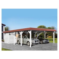 Weka Doppelcarport 615 Leimholz Flachdach inkl. gratis H-Pfostenanker im Wert von bis zu 399,99 €