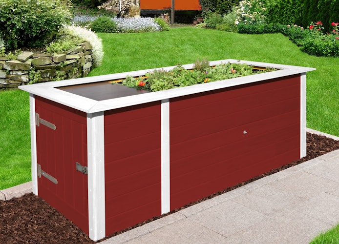Weka Profi-Hochbeet 669 mit Stauraum und Ablage