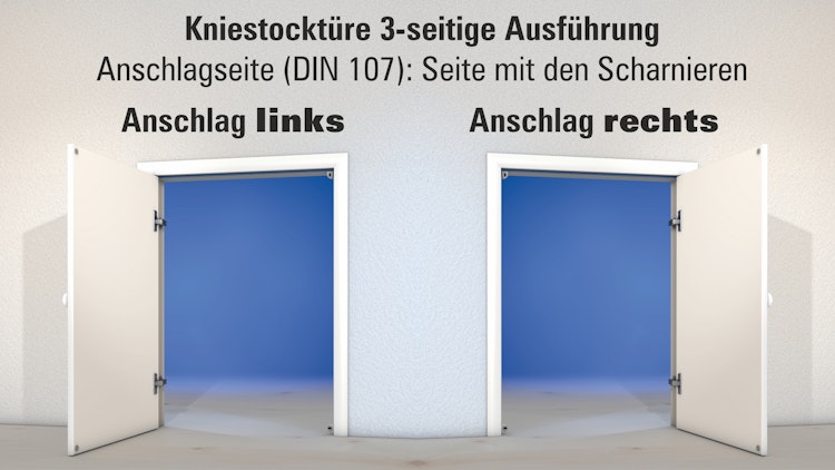 Wellhöfer Kniestocktüre 1 flügelig, 3-seitig