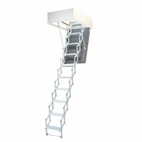 Wellhöfer Bodentreppe LiliPut - aus Aluminium mit Wärmedämmung 90 x 60 3D-Wärmeschutz - Einfachdämmung, Dichtung, Deckenanschluss 212 - 236 cm
