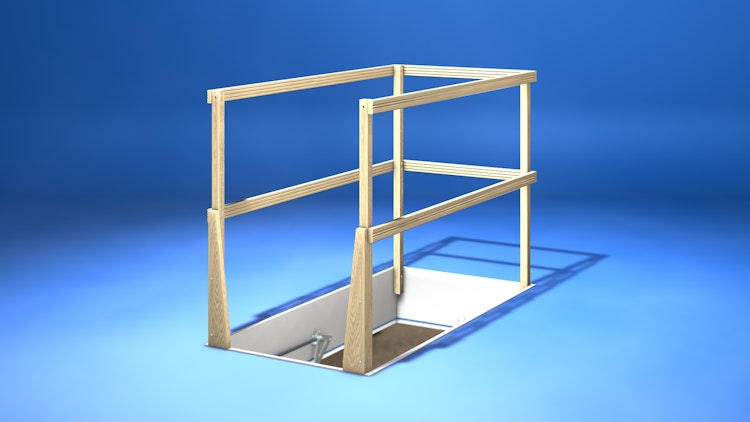 Schutzgeländer für Wellhöfer Bodentreppe - max. 140 x 70 cm