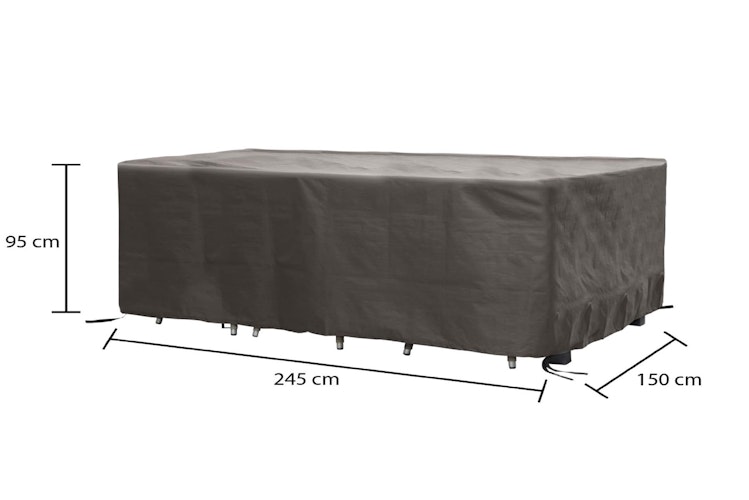 Winza Outdoor Covers Premium Abdeckhaube für Tisch + 6/8 Stühle, 245 x 150 x 95 cm