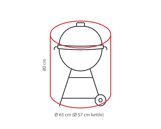 Winza Outdoor Covers Premium Abdeckhaube für Kugelgrill, Ø65 x 80 cm