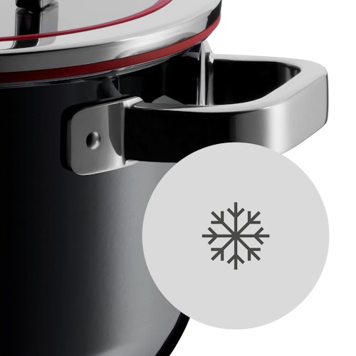 WMF Fusiontec Functional Bratentopf mit Glasdeckel, 20 cm, Black