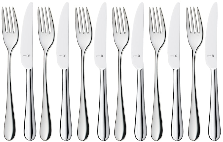 WMF Dessert-/ Frühstücksbesteck-Set 12-teilig Merit Cromargan protect®