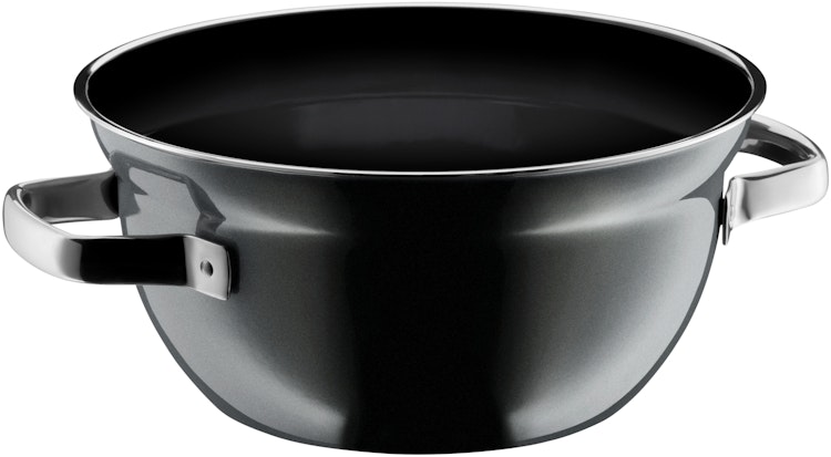 WMF Fusiontec Mineral Kochschüssel mit Glasdeckel, 24 cm, Platinum