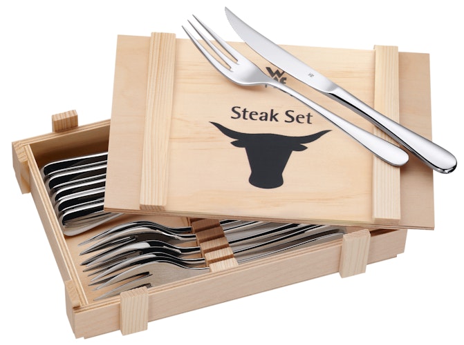 WMF Steakbesteck-Set 12-teilig in Holzkiste