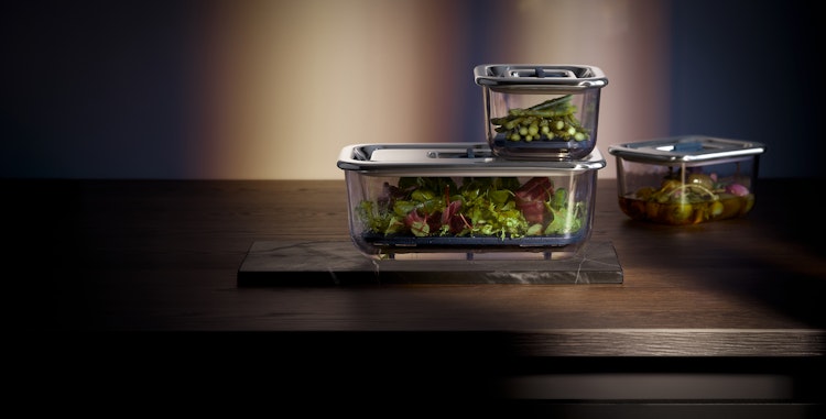 WMF Frischhalte- und Serviersystem-Set 3-teilig Top Serve mit Abtropfgitte