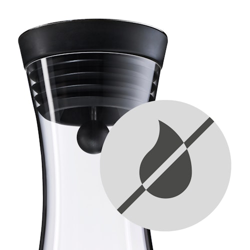 WMF Wasserkaraffe 1,0 l schwarz Basic mit 2 Fruchtspießen