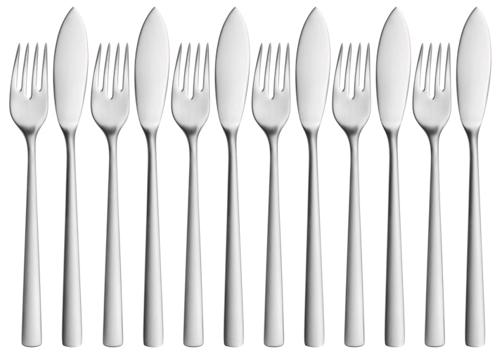 WMF Fischbesteck-Set 12-teilig Corvo Cromargan protect®