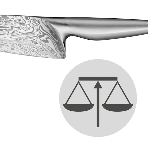 WMF Spick- und Allzweckmesser Chef`s Edition Damasteel, Länge 21 cm, Kling
