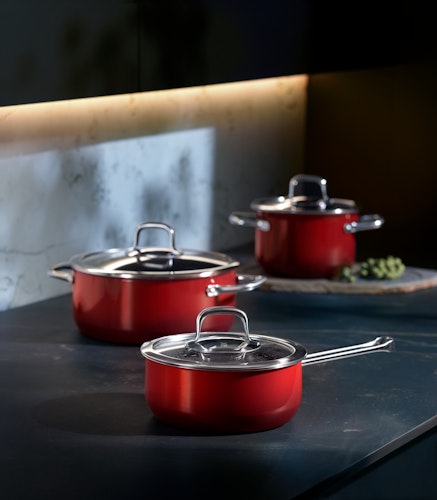 WMF Stielkasserolle Fusiontec Compact Red 18 cm ohne Deckel