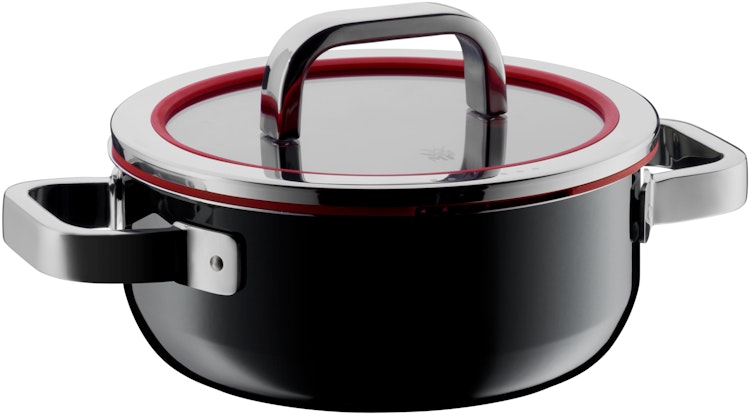 WMF Fusiontec Functional Bratentopf mit Glasdeckel, 20 cm, Black