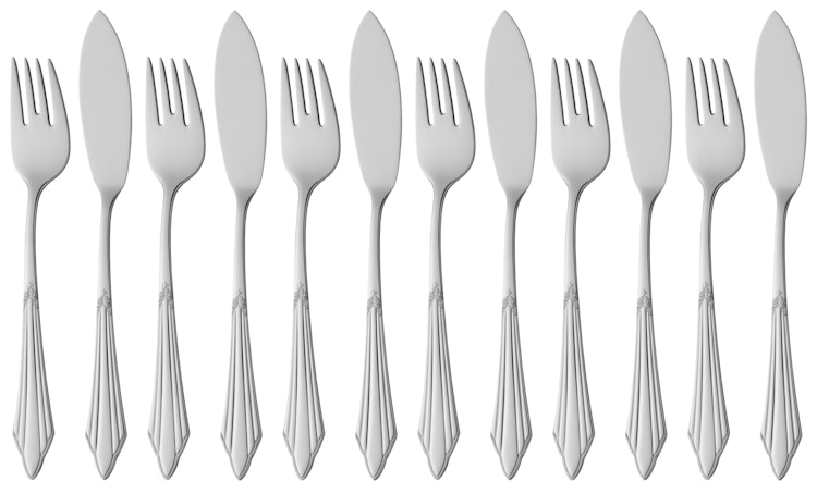 WMF Fischbesteck-Set Fächer, 12-teilig