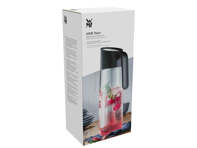 WMF Nuro Wasserkaraffe mit Griff, 1 l, schwarz