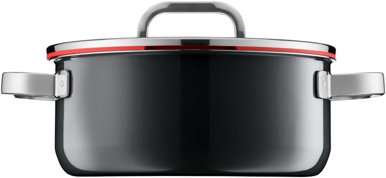 WMF Fusiontec Functional Bratentopf mit Glasdeckel, 24 cm, Black