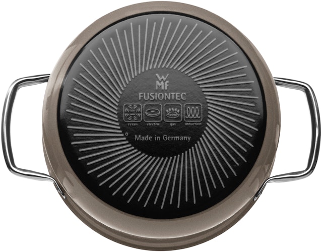 WMF Fusiontec Mineral Fleischtopf mit Glasdeckel, 20 cm, Dark Brass