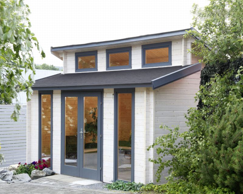 Vorschaubild Galerie Wolff Finnhaus Blockbohlenhaus Langeoog 40 isolierverglast inkl. gratis Fundamentanker/Pads