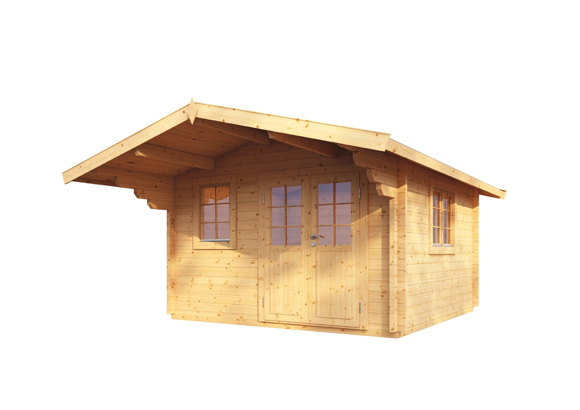 Wolff Finnhaus Gartenhaus Nordkap 70-A/B/C/D/F/G/L/M isolierverglast XL inkl. gratis Fundamentanker/Pads