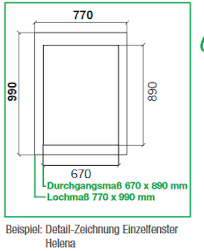 Wolff Finnhaus Einzel-Fenster Helena 40