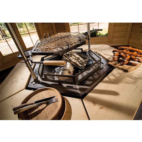Wolff Finnhaus Grillkota 9 de luxe mit Saunaanbau