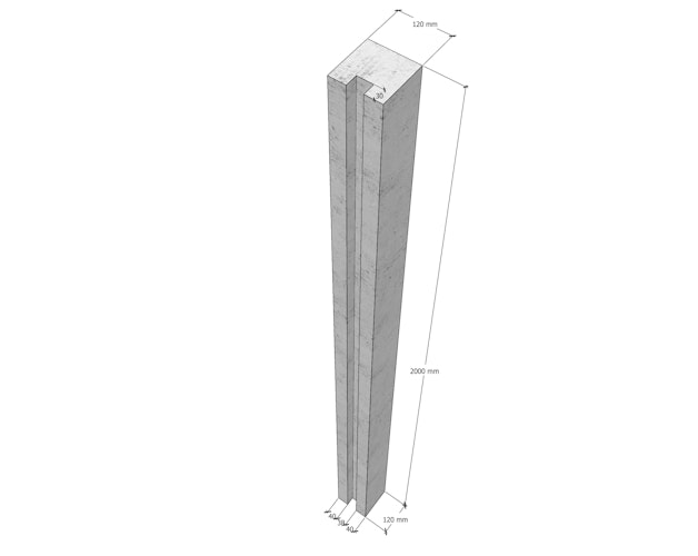 WWOO Beton-Endpfosten, hellgrau 200x11,5x11,5 cm