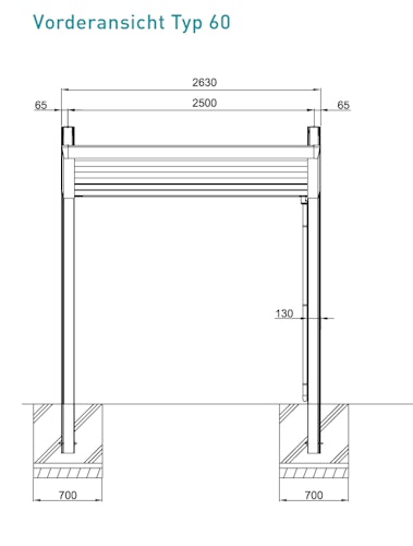 Ximax Carport MY-PORT-Next Typ 60 514 x 263 cm