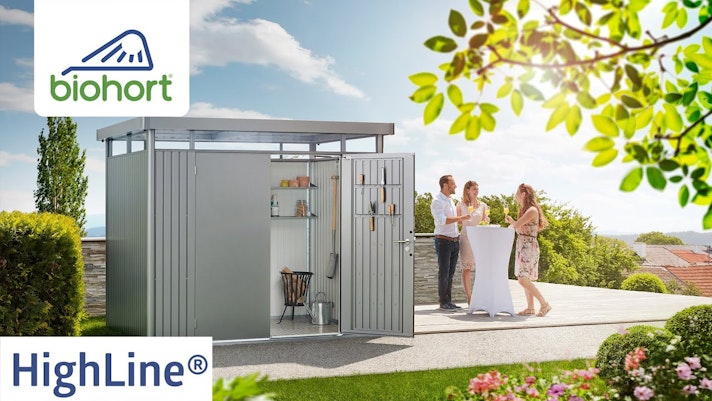 Biohort Gerätehaus HighLine mit Einzeltür | Mein-Gartenshop24