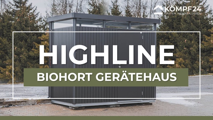 Biohort Gerätehaus Einzeltür HighLine mit Mein-Gartenshop24 