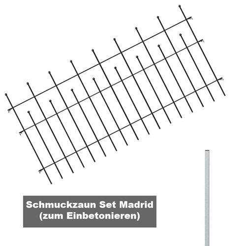 Alberts® Zaun Grundset Madrid zum Einbetonieren Bild