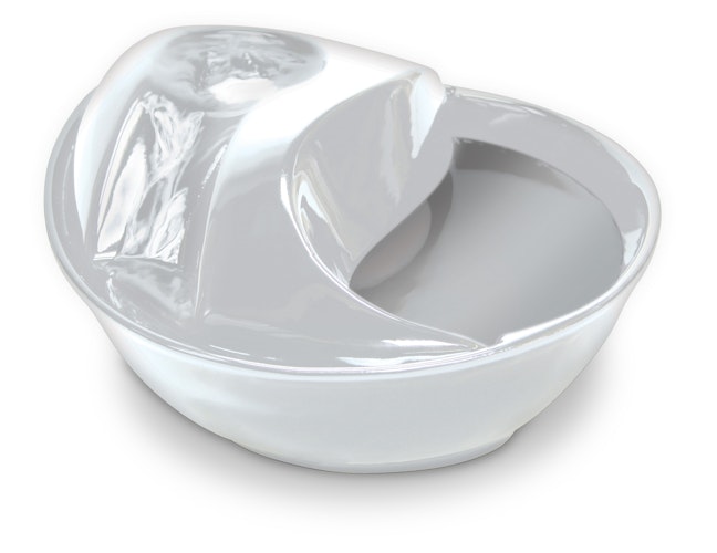 Pioneer Pet Raindrop Drinking Fountain Trinkbrunnen Keramik weiß 1,8 Liter