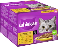 Whiskas 7+ Geflügel Auswahl in Sauce Multipack 24 x 85 Gramm Katzennassfutter