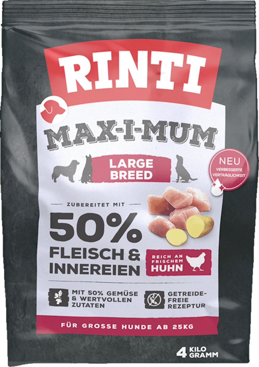 RINTI Max-i-mum Large Breed Hundetrockenfutter 4 Kilogramm