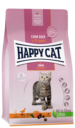 HAPPY CAT Supreme Young Junior Land-Ente Katzentrockenfutter
