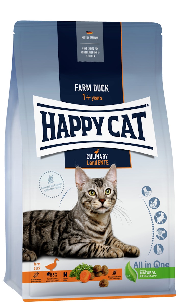 HAPPY CAT Supreme Culinary Land-Ente Katzentrockenfutter 4 Kilogramm