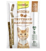 GimCat Sticks Truthahn mit Kaninchen 4x20g Katzensnacks