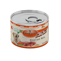 LandFleisch Hund Classic Rind mit Reis &gartengemüse extra mager 6x195g